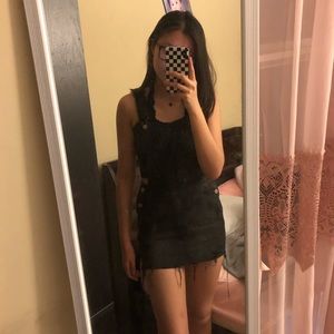 Black Skirt Overalls